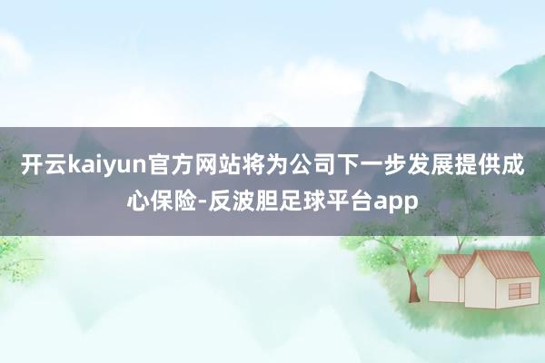 开云kaiyun官方网站将为公司下一步发展提供成心保险-反波胆足球平台app