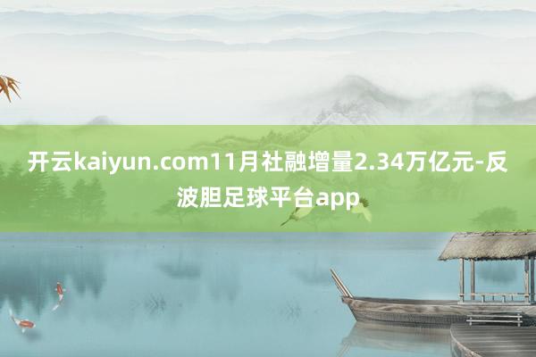 开云kaiyun.com11月社融增量2.34万亿元-反波胆足球平台app