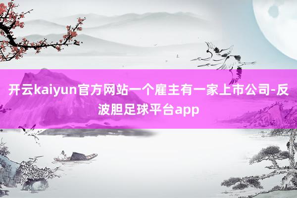 开云kaiyun官方网站一个雇主有一家上市公司-反波胆足球平台app