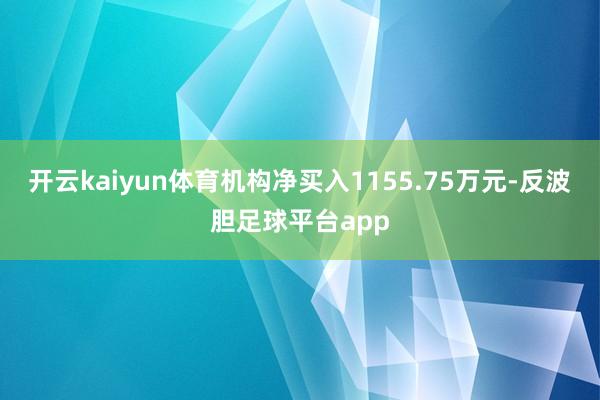 开云kaiyun体育机构净买入1155.75万元-反波胆足球平台app