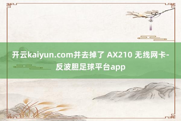 开云kaiyun.com并去掉了 AX210 无线网卡-反波胆足球平台app