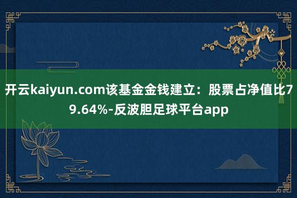 开云kaiyun.com该基金金钱建立:股票占净值比79.64%-反波胆足球平台app