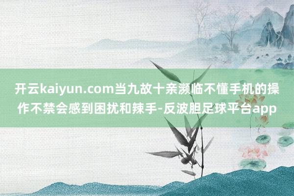 开云kaiyun.com当九故十亲濒临不懂手机的操作不禁会感到困扰和辣手-反波胆足球平台app