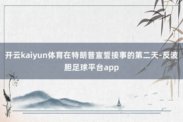 开云kaiyun体育在特朗普宣誓接事的第二天-反波胆足球平台app