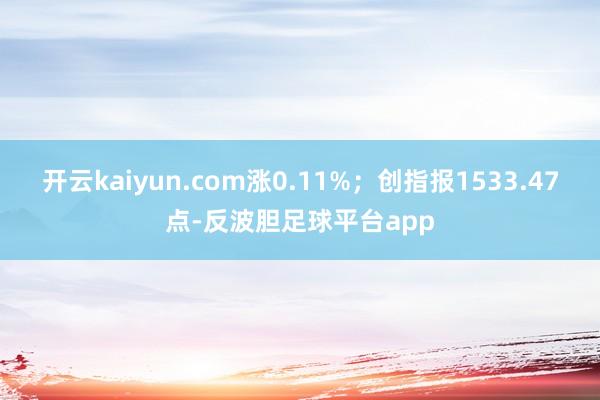 开云kaiyun.com涨0.11%;创指报1533.47点-反波胆足球平台app
