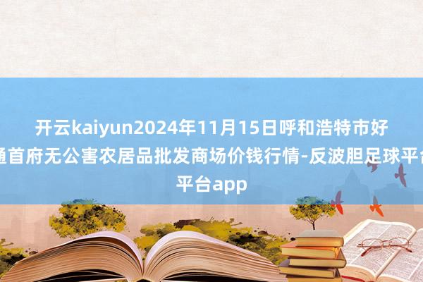 开云kaiyun2024年11月15日呼和浩特市好意思通首府无公害农居品批发商场价钱行情-反波胆足球平台app