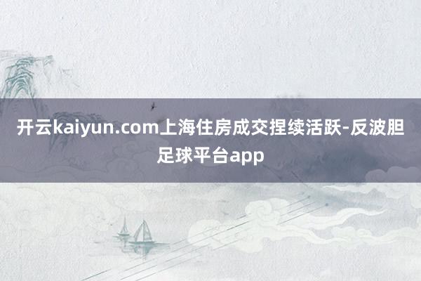 开云kaiyun.com上海住房成交捏续活跃-反波胆足球平台app