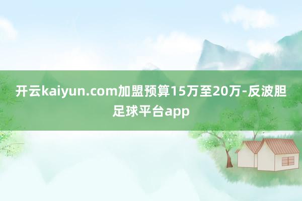 开云kaiyun.com加盟预算15万至20万-反波胆足球平台app