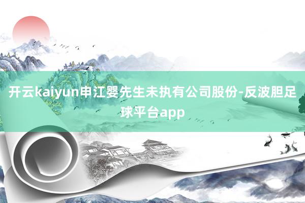 开云kaiyun申江婴先生未执有公司股份-反波胆足球平台app