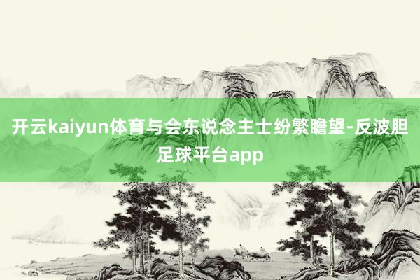 开云kaiyun体育与会东说念主士纷繁瞻望-反波胆足球平台app
