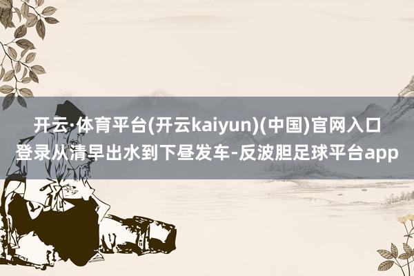 开云·体育平台(开云kaiyun)(中国)官网入口登录从清早出水到下昼发车-反波胆足球平台app