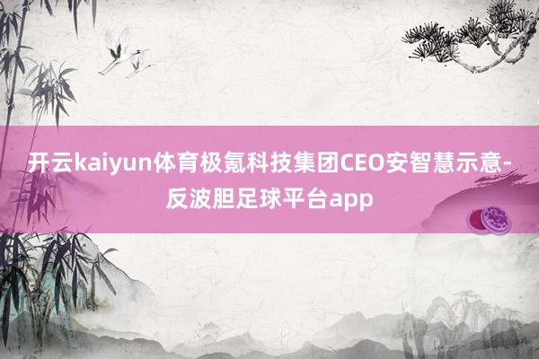 开云kaiyun体育极氪科技集团CEO安智慧示意-反波胆足球平台app