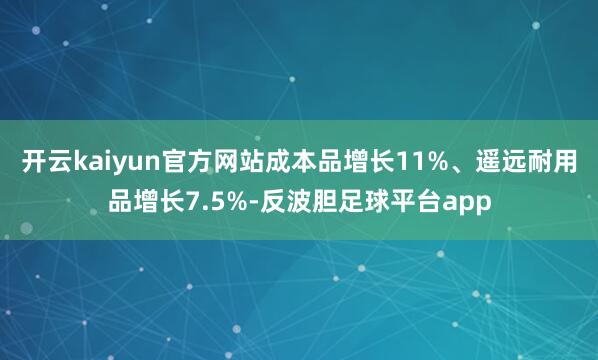 开云kaiyun官方网站成本品增长11%、遥远耐用品增长7.5%-反波胆足球平台app
