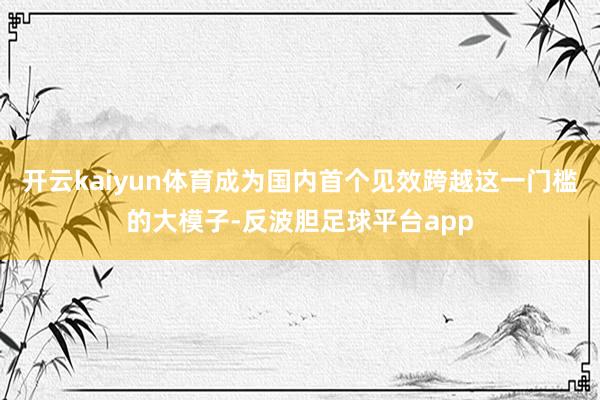 开云kaiyun体育成为国内首个见效跨越这一门槛的大模子-反波胆足球平台app