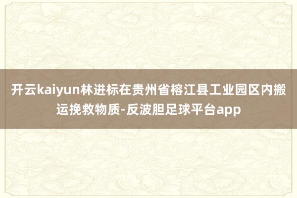 开云kaiyun林进标在贵州省榕江县工业园区内搬运挽救物质-反波胆足球平台app