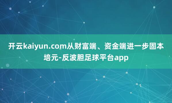 开云kaiyun.com从财富端、资金端进一步固本培元-反波胆足球平台app