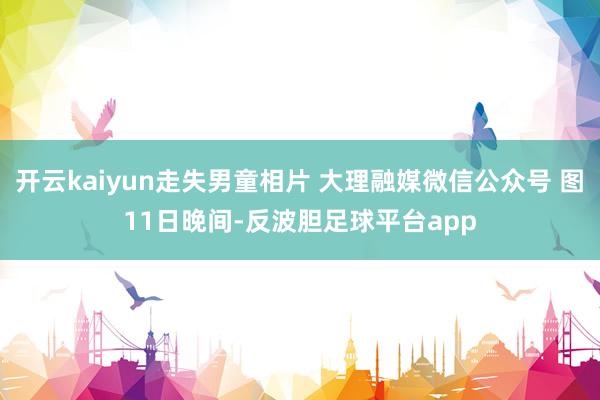 开云kaiyun走失男童相片 大理融媒微信公众号 图　　11日晚间-反波胆足球平台app
