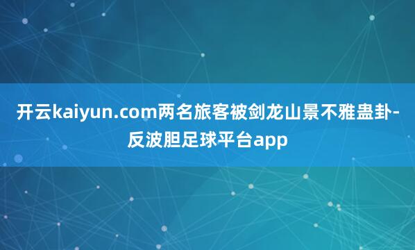 开云kaiyun.com两名旅客被剑龙山景不雅蛊卦-反波胆足球平台app