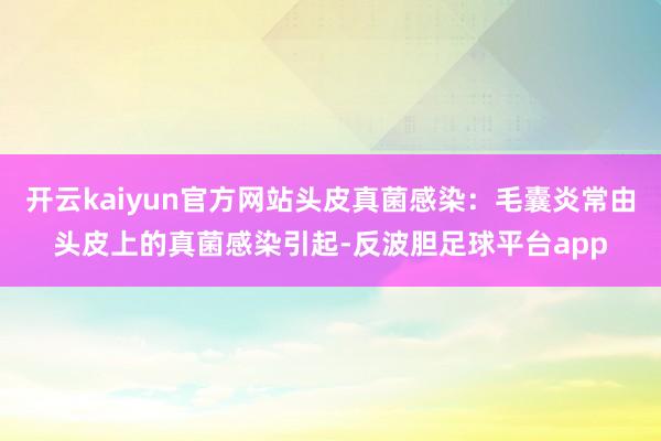 开云kaiyun官方网站头皮真菌感染：毛囊炎常由头皮上的真菌感染引起-反波胆足球平台app